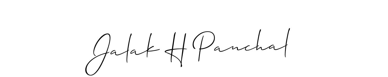 Also we have Jalak H Panchal name is the best signature style. Create professional handwritten signature collection using Allison_Script autograph style. Jalak H Panchal signature style 2 images and pictures png