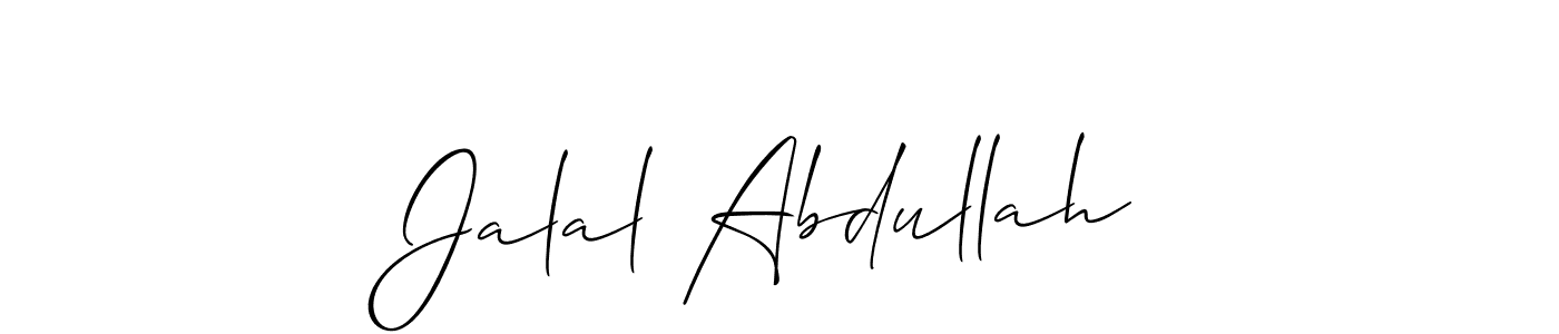 How to Draw Jalal Abdullah signature style? Allison_Script is a latest design signature styles for name Jalal Abdullah. Jalal Abdullah signature style 2 images and pictures png