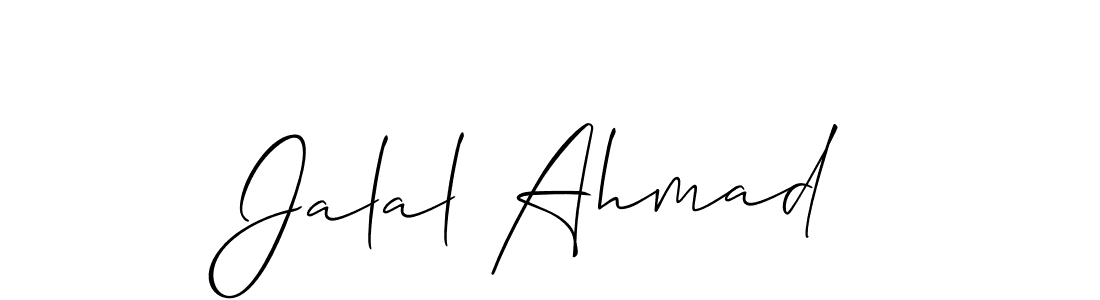 Also we have Jalal Ahmad name is the best signature style. Create professional handwritten signature collection using Allison_Script autograph style. Jalal Ahmad signature style 2 images and pictures png