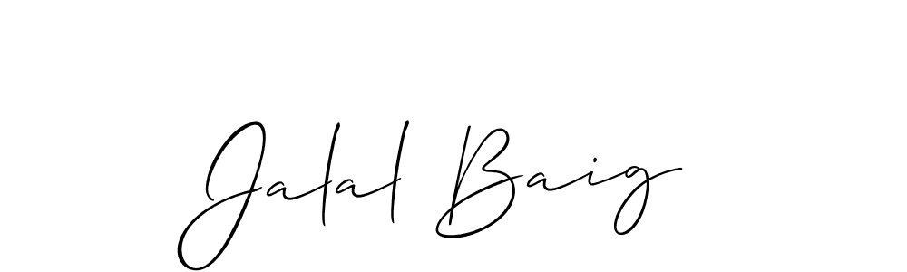 You should practise on your own different ways (Allison_Script) to write your name (Jalal Baig) in signature. don't let someone else do it for you. Jalal Baig signature style 2 images and pictures png