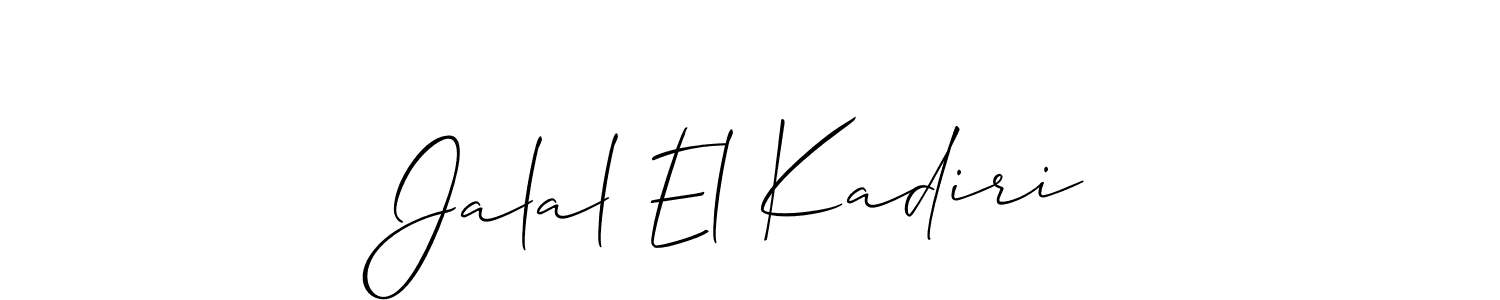 Jalal El Kadiri stylish signature style. Best Handwritten Sign (Allison_Script) for my name. Handwritten Signature Collection Ideas for my name Jalal El Kadiri. Jalal El Kadiri signature style 2 images and pictures png