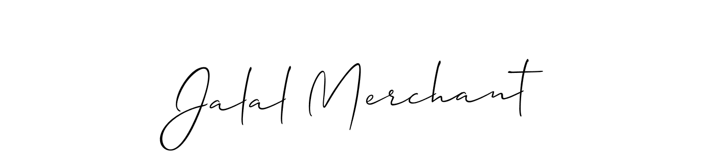 The best way (Allison_Script) to make a short signature is to pick only two or three words in your name. The name Jalal Merchant include a total of six letters. For converting this name. Jalal Merchant signature style 2 images and pictures png