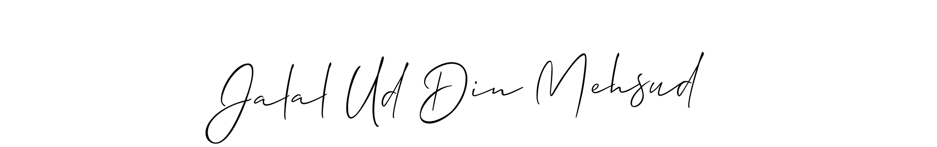 The best way (Allison_Script) to make a short signature is to pick only two or three words in your name. The name Jalal Ud Din Mehsud include a total of six letters. For converting this name. Jalal Ud Din Mehsud signature style 2 images and pictures png