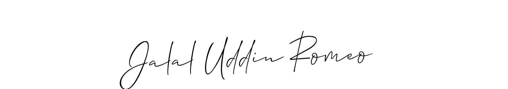 Check out images of Autograph of Jalal Uddin Romeo name. Actor Jalal Uddin Romeo Signature Style. Allison_Script is a professional sign style online. Jalal Uddin Romeo signature style 2 images and pictures png