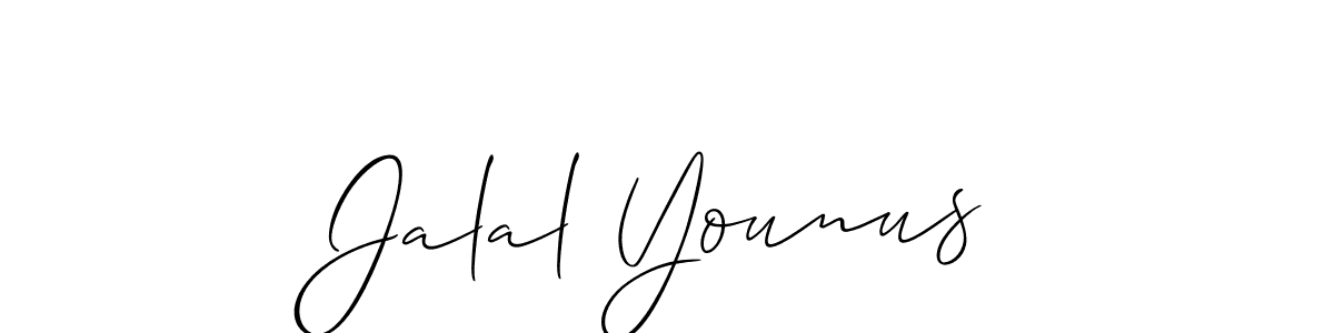 if you are searching for the best signature style for your name Jalal Younus. so please give up your signature search. here we have designed multiple signature styles  using Allison_Script. Jalal Younus signature style 2 images and pictures png