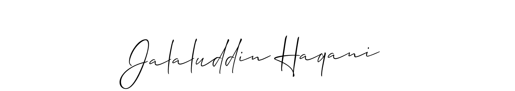 Also we have Jalaluddin Haqani name is the best signature style. Create professional handwritten signature collection using Allison_Script autograph style. Jalaluddin Haqani signature style 2 images and pictures png