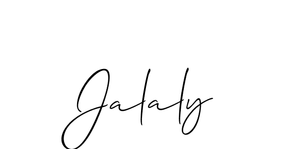Make a beautiful signature design for name Jalaly. With this signature (Allison_Script) style, you can create a handwritten signature for free. Jalaly signature style 2 images and pictures png