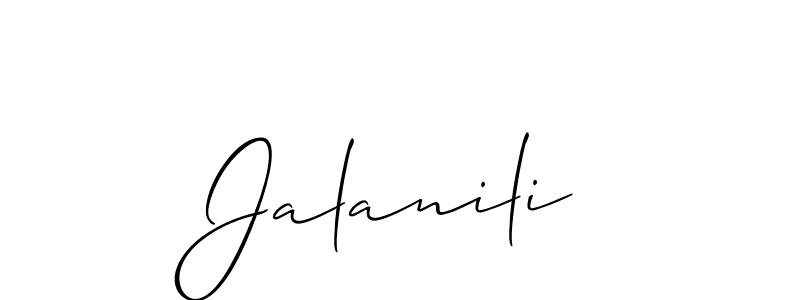 How to Draw Jalanili signature style? Allison_Script is a latest design signature styles for name Jalanili. Jalanili signature style 2 images and pictures png