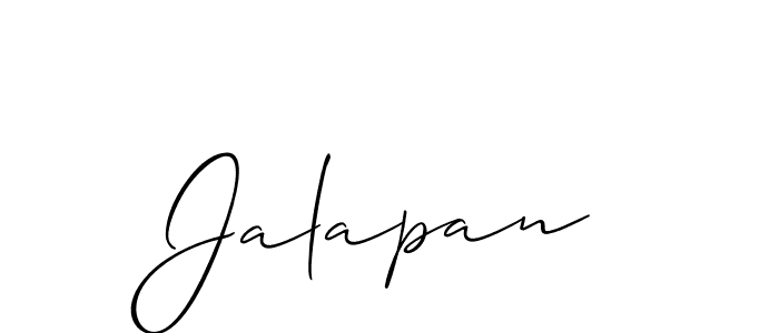 Make a beautiful signature design for name Jalapan. With this signature (Allison_Script) style, you can create a handwritten signature for free. Jalapan signature style 2 images and pictures png