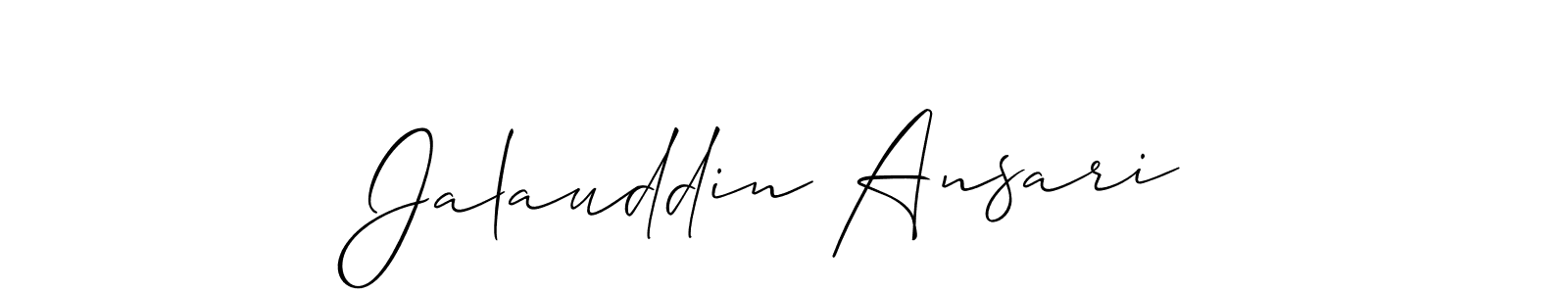 Use a signature maker to create a handwritten signature online. With this signature software, you can design (Allison_Script) your own signature for name Jalauddin Ansari. Jalauddin Ansari signature style 2 images and pictures png