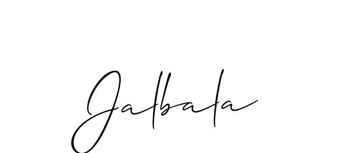 Create a beautiful signature design for name Jalbala. With this signature (Allison_Script) fonts, you can make a handwritten signature for free. Jalbala signature style 2 images and pictures png