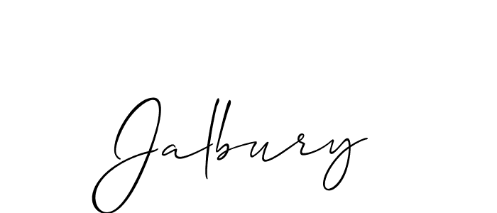 Make a beautiful signature design for name Jalbury. With this signature (Allison_Script) style, you can create a handwritten signature for free. Jalbury signature style 2 images and pictures png