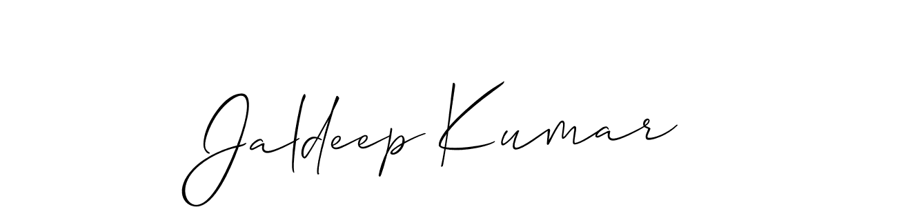 Also we have Jaldeep Kumar name is the best signature style. Create professional handwritten signature collection using Allison_Script autograph style. Jaldeep Kumar signature style 2 images and pictures png