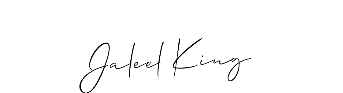 How to make Jaleel King signature? Allison_Script is a professional autograph style. Create handwritten signature for Jaleel King name. Jaleel King signature style 2 images and pictures png
