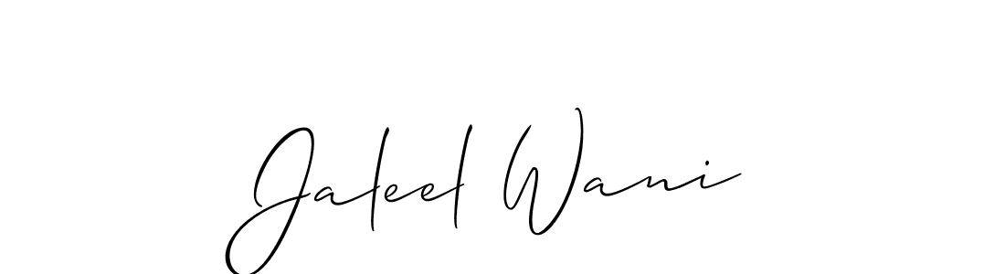 How to make Jaleel Wani signature? Allison_Script is a professional autograph style. Create handwritten signature for Jaleel Wani name. Jaleel Wani signature style 2 images and pictures png