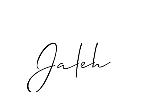 if you are searching for the best signature style for your name Jaleh. so please give up your signature search. here we have designed multiple signature styles  using Allison_Script. Jaleh signature style 2 images and pictures png