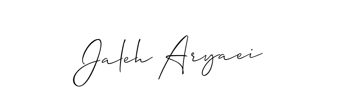 You should practise on your own different ways (Allison_Script) to write your name (Jaleh Aryaei) in signature. don't let someone else do it for you. Jaleh Aryaei signature style 2 images and pictures png