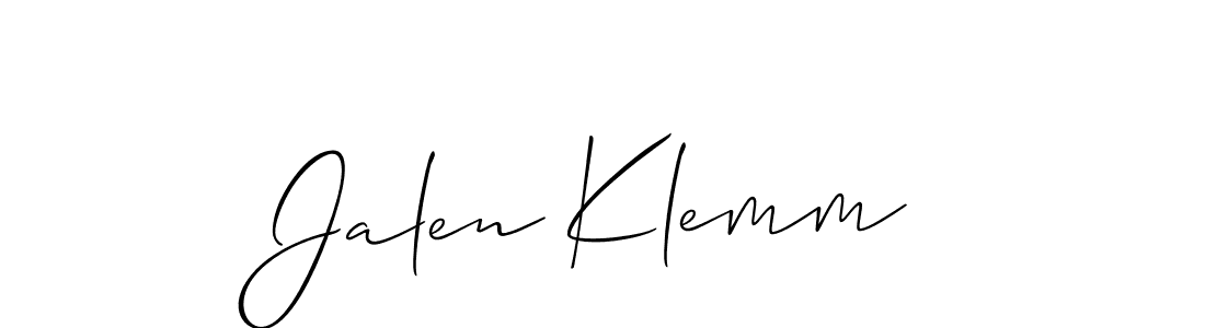 Make a beautiful signature design for name Jalen Klemm. Use this online signature maker to create a handwritten signature for free. Jalen Klemm signature style 2 images and pictures png