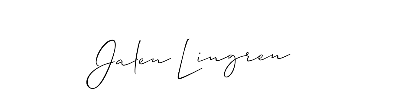 Also You can easily find your signature by using the search form. We will create Jalen Lingren name handwritten signature images for you free of cost using Allison_Script sign style. Jalen Lingren signature style 2 images and pictures png