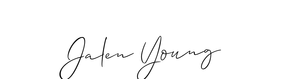 Also You can easily find your signature by using the search form. We will create Jalen Young name handwritten signature images for you free of cost using Allison_Script sign style. Jalen Young signature style 2 images and pictures png