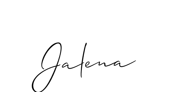 if you are searching for the best signature style for your name Jalena. so please give up your signature search. here we have designed multiple signature styles  using Allison_Script. Jalena signature style 2 images and pictures png