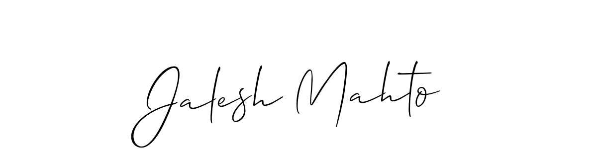 Design your own signature with our free online signature maker. With this signature software, you can create a handwritten (Allison_Script) signature for name Jalesh Mahto. Jalesh Mahto signature style 2 images and pictures png