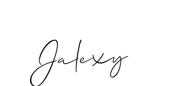 if you are searching for the best signature style for your name Jalexy. so please give up your signature search. here we have designed multiple signature styles  using Allison_Script. Jalexy signature style 2 images and pictures png