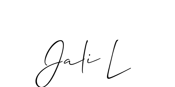 Make a beautiful signature design for name Jali L. Use this online signature maker to create a handwritten signature for free. Jali L signature style 2 images and pictures png