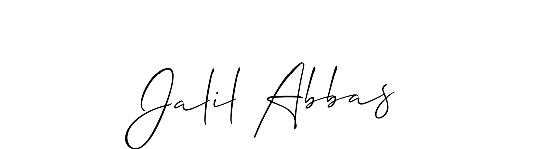 The best way (Allison_Script) to make a short signature is to pick only two or three words in your name. The name Jalil Abbas include a total of six letters. For converting this name. Jalil Abbas signature style 2 images and pictures png