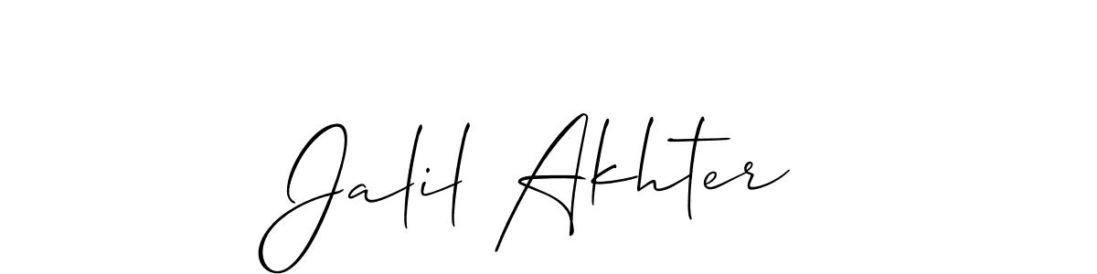 Also we have Jalil Akhter name is the best signature style. Create professional handwritten signature collection using Allison_Script autograph style. Jalil Akhter signature style 2 images and pictures png