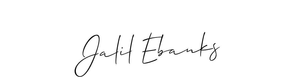 Make a beautiful signature design for name Jalil Ebanks. With this signature (Allison_Script) style, you can create a handwritten signature for free. Jalil Ebanks signature style 2 images and pictures png