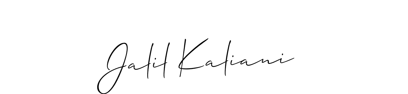 How to make Jalil Kaliani signature? Allison_Script is a professional autograph style. Create handwritten signature for Jalil Kaliani name. Jalil Kaliani signature style 2 images and pictures png