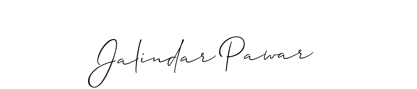 Also we have Jalindar Pawar name is the best signature style. Create professional handwritten signature collection using Allison_Script autograph style. Jalindar Pawar signature style 2 images and pictures png