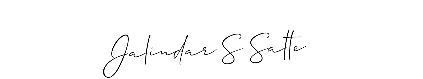 You should practise on your own different ways (Allison_Script) to write your name (Jalindar S Salte) in signature. don't let someone else do it for you. Jalindar S Salte signature style 2 images and pictures png