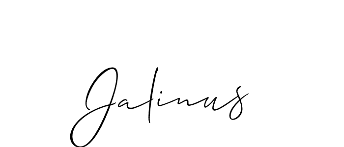 Make a beautiful signature design for name Jalinus. With this signature (Allison_Script) style, you can create a handwritten signature for free. Jalinus signature style 2 images and pictures png