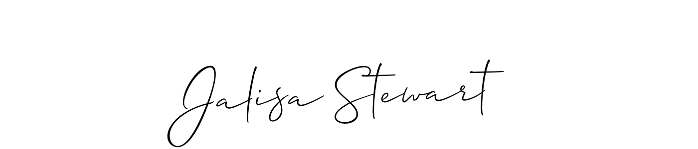 How to make Jalisa Stewart name signature. Use Allison_Script style for creating short signs online. This is the latest handwritten sign. Jalisa Stewart signature style 2 images and pictures png