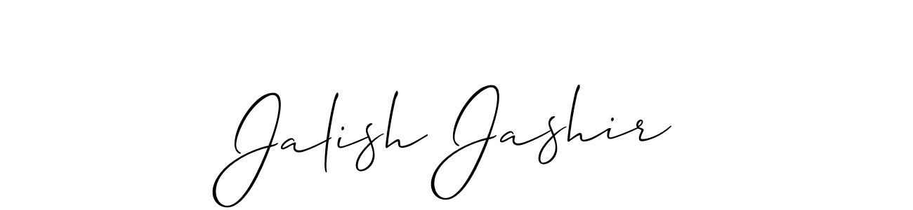 Also we have Jalish Jashir name is the best signature style. Create professional handwritten signature collection using Allison_Script autograph style. Jalish Jashir signature style 2 images and pictures png