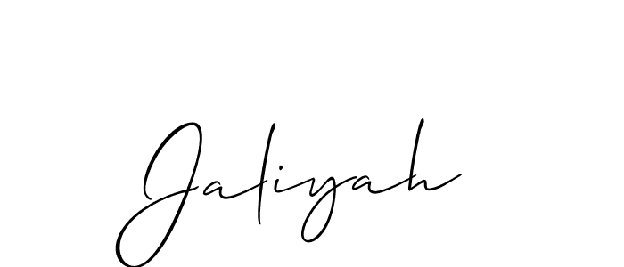 Jaliyah stylish signature style. Best Handwritten Sign (Allison_Script) for my name. Handwritten Signature Collection Ideas for my name Jaliyah. Jaliyah signature style 2 images and pictures png