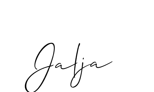 Allison_Script is a professional signature style that is perfect for those who want to add a touch of class to their signature. It is also a great choice for those who want to make their signature more unique. Get Jalja name to fancy signature for free. Jalja signature style 2 images and pictures png