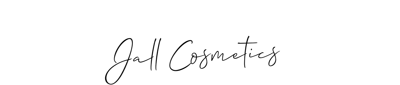 It looks lik you need a new signature style for name Jall Cosmetics. Design unique handwritten (Allison_Script) signature with our free signature maker in just a few clicks. Jall Cosmetics signature style 2 images and pictures png