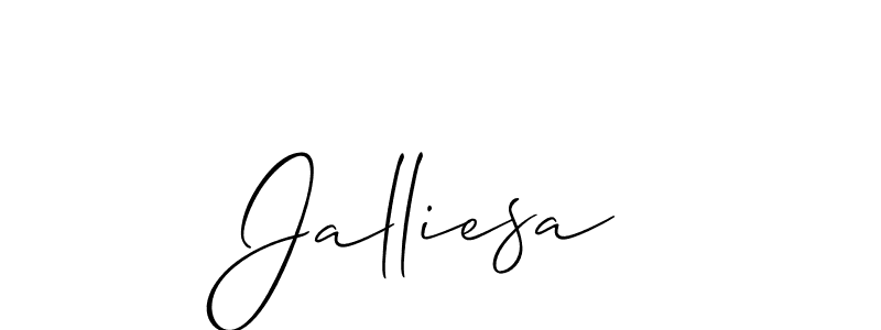 Similarly Allison_Script is the best handwritten signature design. Signature creator online .You can use it as an online autograph creator for name Jalliesa. Jalliesa signature style 2 images and pictures png