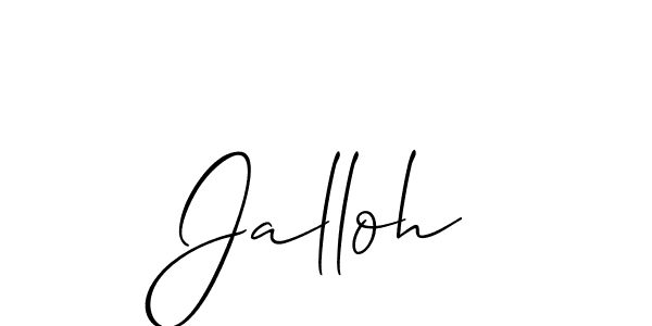 How to make Jalloh signature? Allison_Script is a professional autograph style. Create handwritten signature for Jalloh name. Jalloh signature style 2 images and pictures png