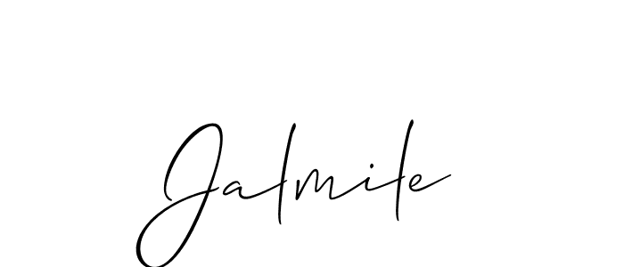 How to make Jalmile name signature. Use Allison_Script style for creating short signs online. This is the latest handwritten sign. Jalmile signature style 2 images and pictures png