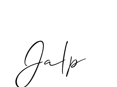 Jalp stylish signature style. Best Handwritten Sign (Allison_Script) for my name. Handwritten Signature Collection Ideas for my name Jalp. Jalp signature style 2 images and pictures png