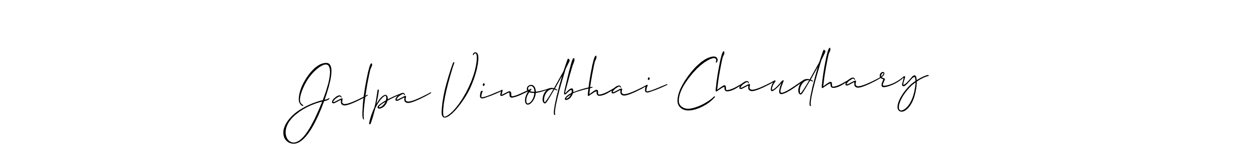 Also You can easily find your signature by using the search form. We will create Jalpa Vinodbhai Chaudhary name handwritten signature images for you free of cost using Allison_Script sign style. Jalpa Vinodbhai Chaudhary signature style 2 images and pictures png