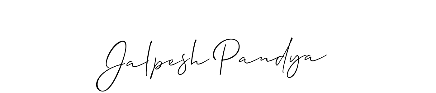 Use a signature maker to create a handwritten signature online. With this signature software, you can design (Allison_Script) your own signature for name Jalpesh Pandya. Jalpesh Pandya signature style 2 images and pictures png
