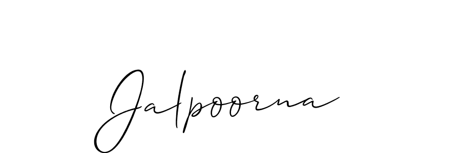 if you are searching for the best signature style for your name Jalpoorna. so please give up your signature search. here we have designed multiple signature styles  using Allison_Script. Jalpoorna signature style 2 images and pictures png