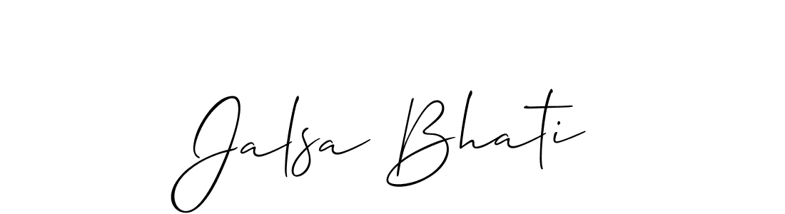 Also we have Jalsa Bhati name is the best signature style. Create professional handwritten signature collection using Allison_Script autograph style. Jalsa Bhati signature style 2 images and pictures png