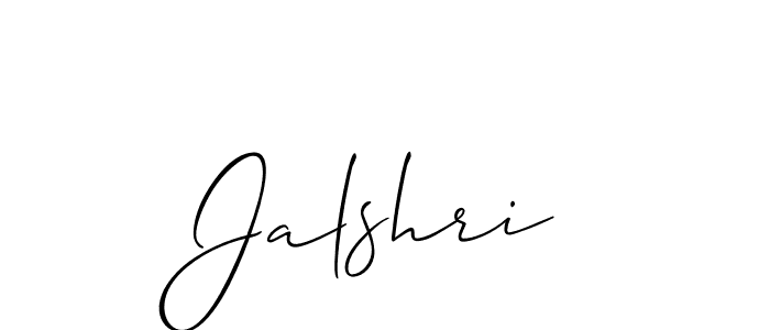 Allison_Script is a professional signature style that is perfect for those who want to add a touch of class to their signature. It is also a great choice for those who want to make their signature more unique. Get Jalshri name to fancy signature for free. Jalshri signature style 2 images and pictures png