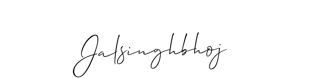 Use a signature maker to create a handwritten signature online. With this signature software, you can design (Allison_Script) your own signature for name Jalsinghbhoj. Jalsinghbhoj signature style 2 images and pictures png